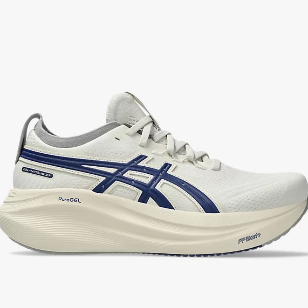 ASICS Gel-Nimbus White with Navy Accents